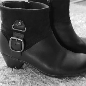 Clarks leather booties